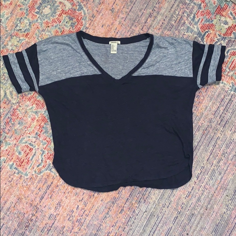 Light Blue and Navy Forever 21 T-shirt